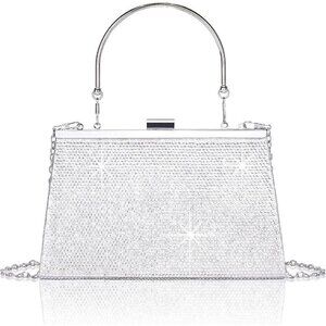 ❤️ Women's Evening HandbagsGlitter Top Handle Evening Purse Chain Crossbody Bag